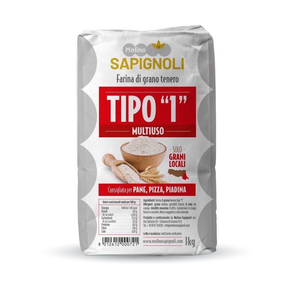 FARINA Tipo 1 dell'Emilia Romagna MOLINO SPADONI 1kg - Italy Food Shop